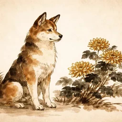 Ilustración del Perro del zodiaco chino